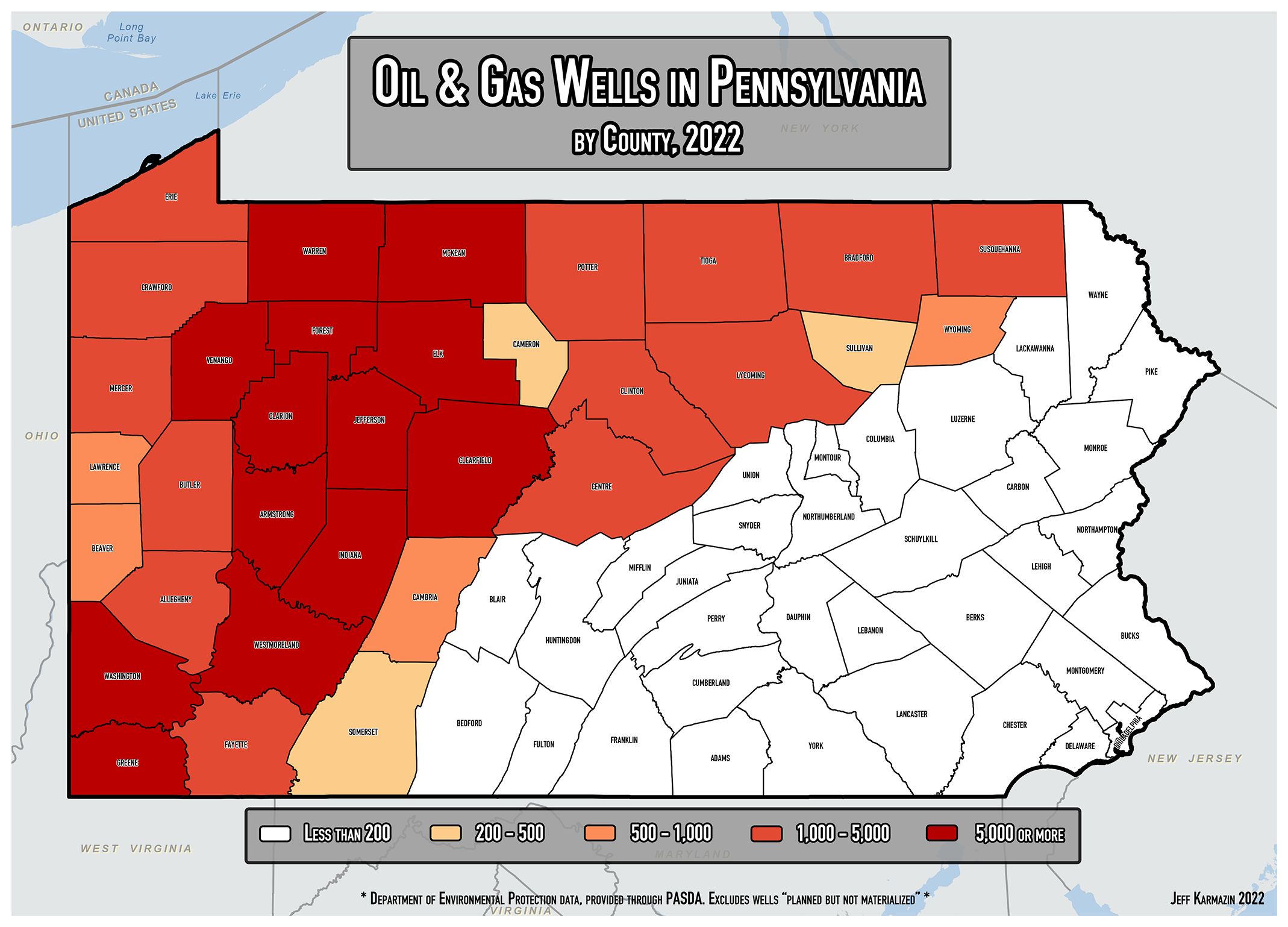 Oil & Gas Wells in Pennsylvania – Jeff Karmazin || GIS Portfolio